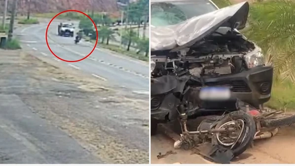 Josué da Silva Pereira, de 21 anos, estava com o irmão de 25 anos em uma motocicleta; condutor da Toyota Hilux ficou em estado de choque após a batida