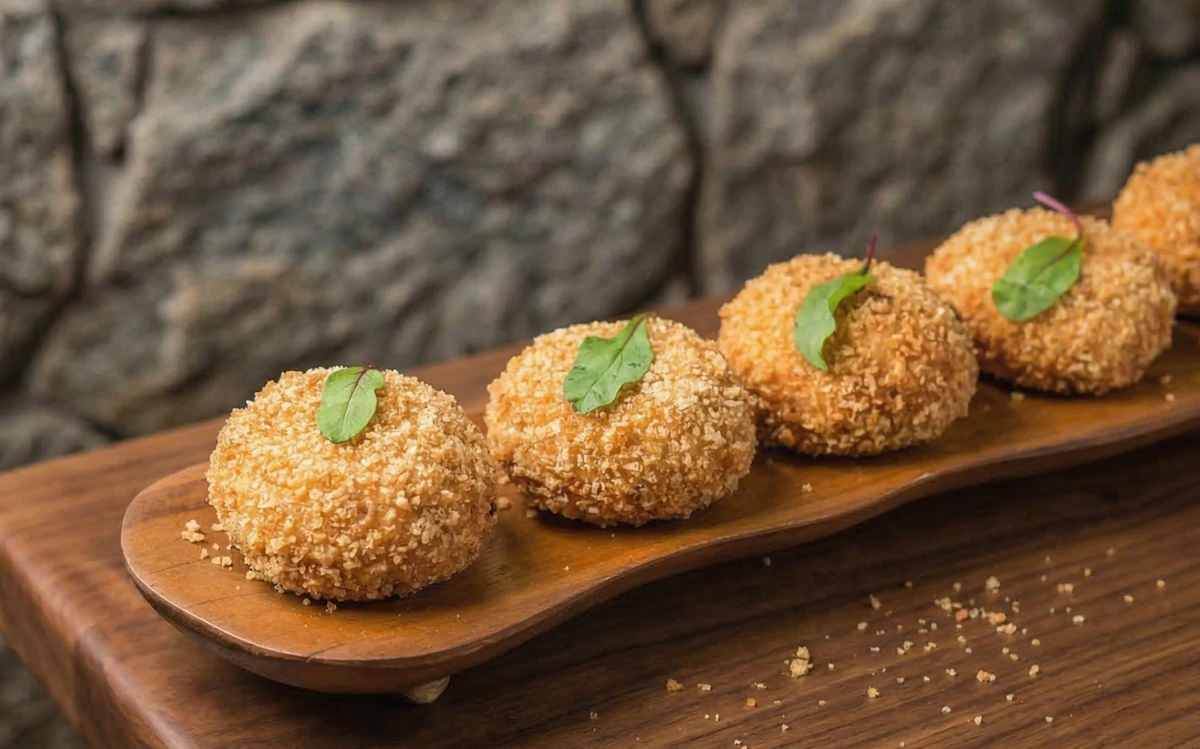 Bolinho de salmão do Bar da Zilda Foto por Astris Filmes