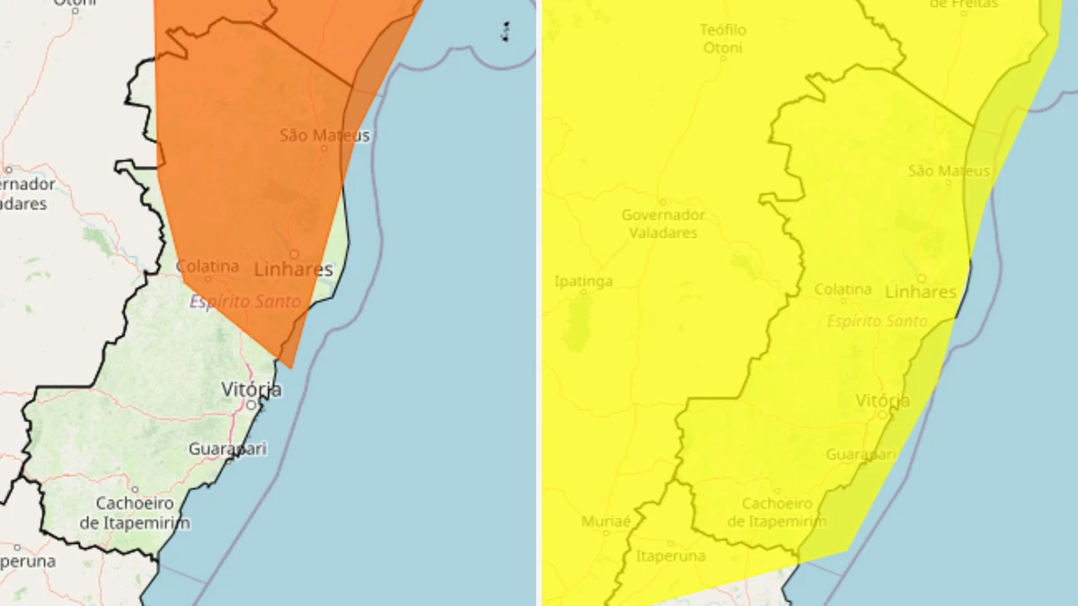 ES permanece com alerta de chuva intensa até quarta-feira (25)