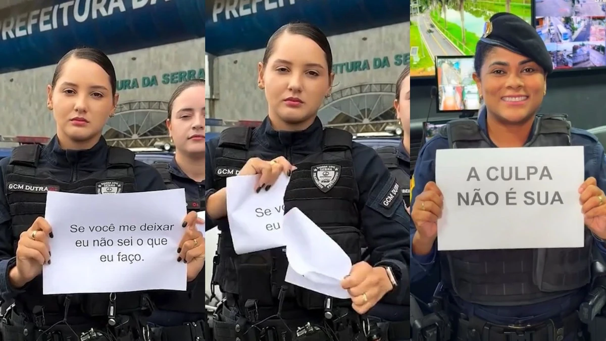 Agentes da Guarda Municipal da Serra e Linhares fazem vídeo em combate à violência contra a mulher
