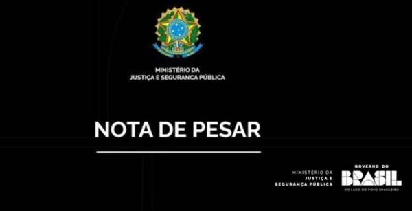 Nota de pesar pela morte de Dayse publicada no site do Ministério da Justiça
