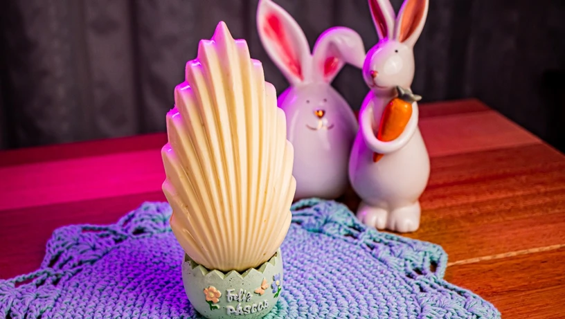 Ovo de limão siciliano com lavanda da Viva Pâtisserie, em Guarapari