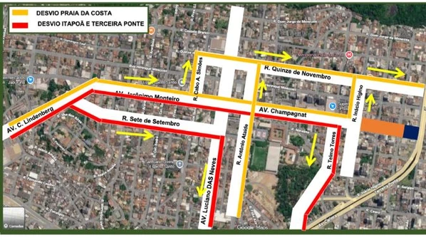 Como fica o trânsito durante interdição em Vila Velha