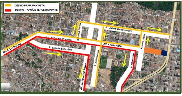 Como fica o trânsito durante interdição em Vila Velha