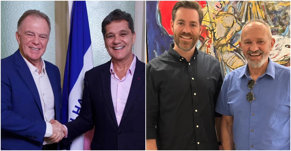 Renato Casagrande com Ricardo Ferraço; Renzo Vasconcelos com Paulo Hartung