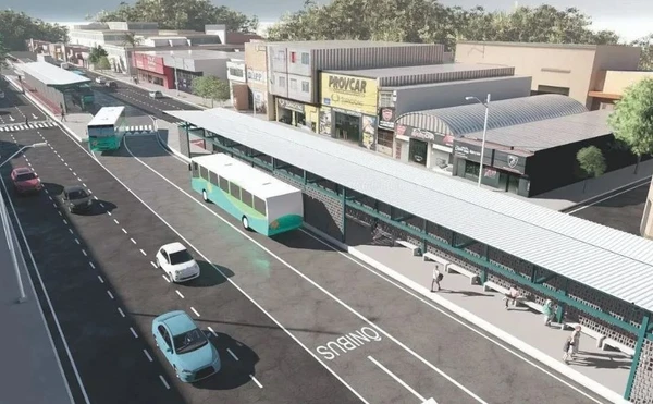 Expresso GV na Av. Carlos Lindenberg terá estações em cada sentido, no centro da avenida