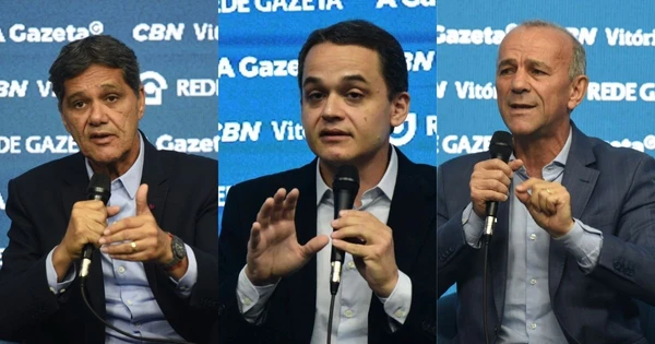 Ricardo Ferraço, Lorenzo Pazolini e Helder Salomão participaram das sabatinas de CBN Vitória/A Gazeta entre 31 de agosto e 2 de setembro