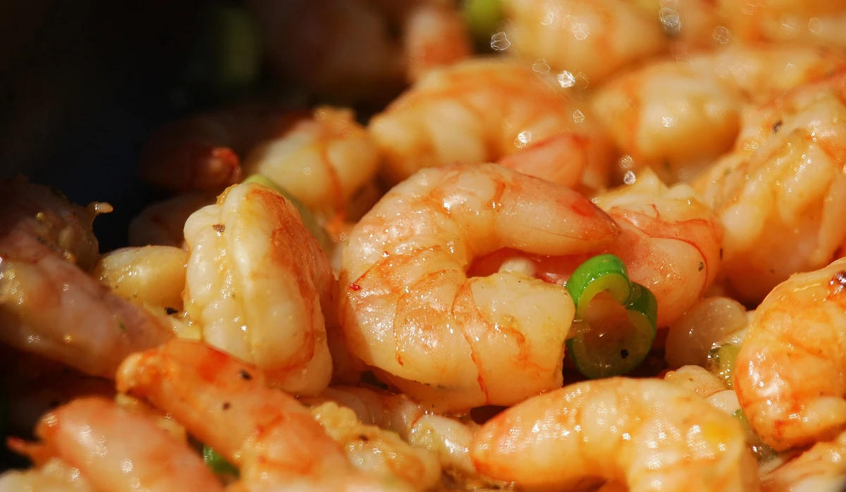 Frutos do mar; camarão, comida, alimento