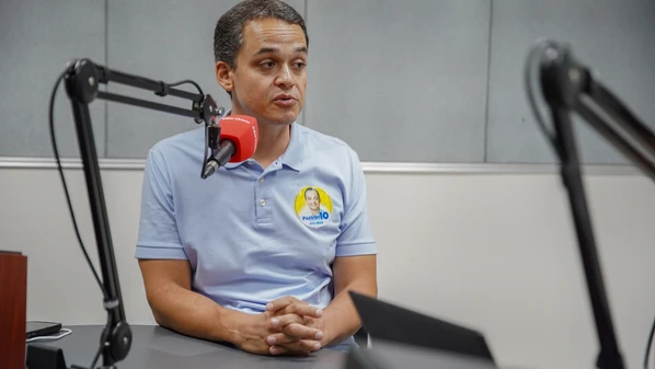 O governador eleito, Lorenzo Pazolini (Republicanos), em entrevista à CBN Vitória