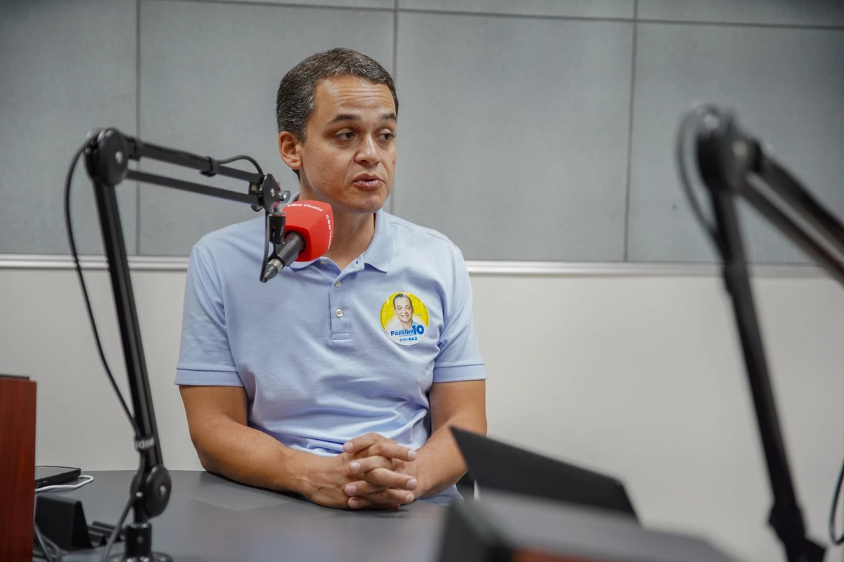 O governador eleito, Lorenzo Pazolini (Republicanos), em entrevista à CBN Vitória