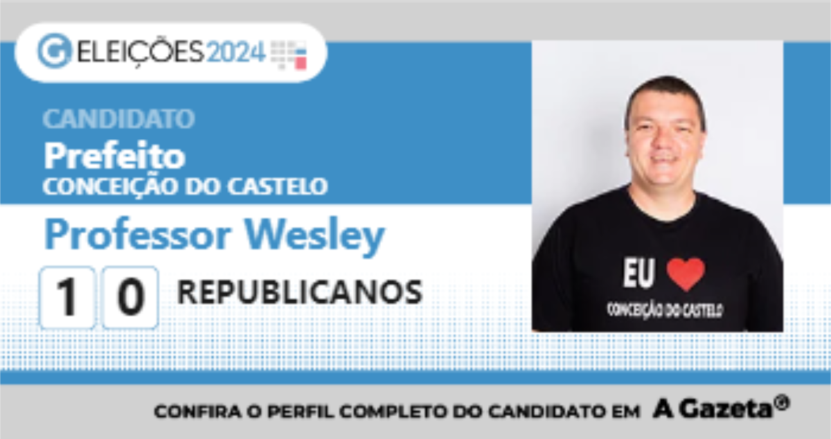 Santinho de Professor Wesley