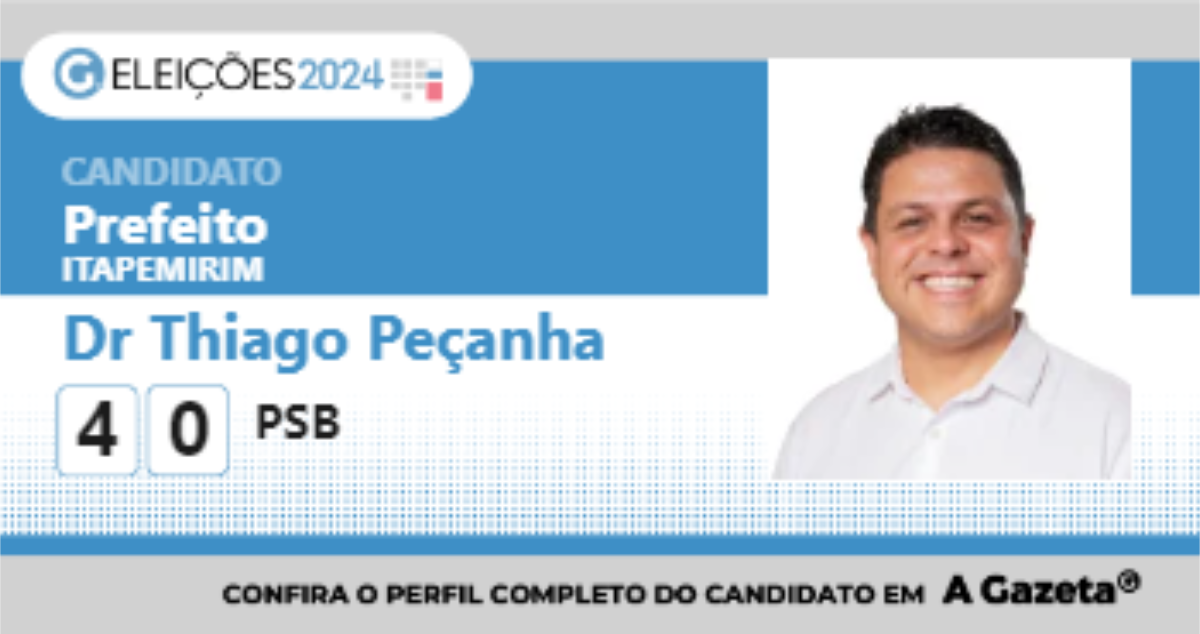 Santinho de Dr Thiago Peçanha