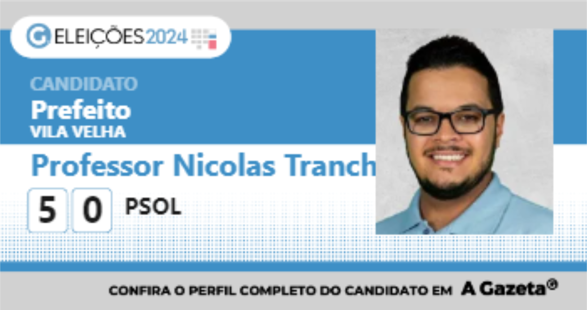 Santinho de Professor Nicolas Trancho