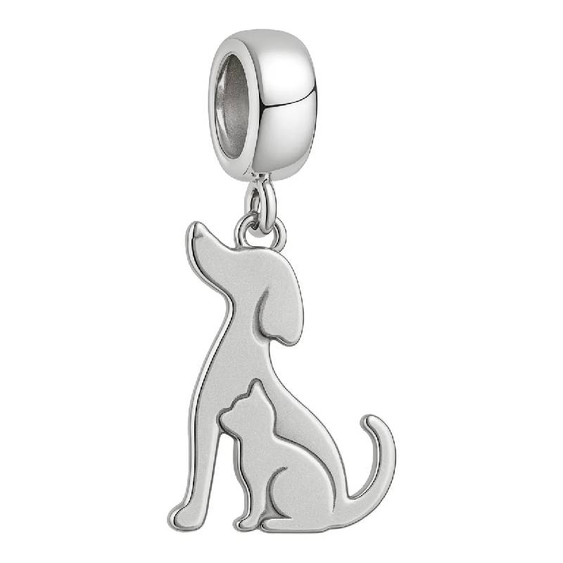 Berloque Cachorro E Gato 'Amo Meus Pets'