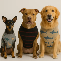 Kit 3 Unid Roupa Pet Lã / Tricot Cores Sortidas