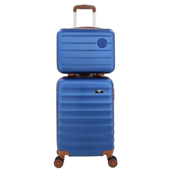 Kit Falcon Line Mala De Viagem ABS com Frasqueira Bordo Mão Pequena 10kg