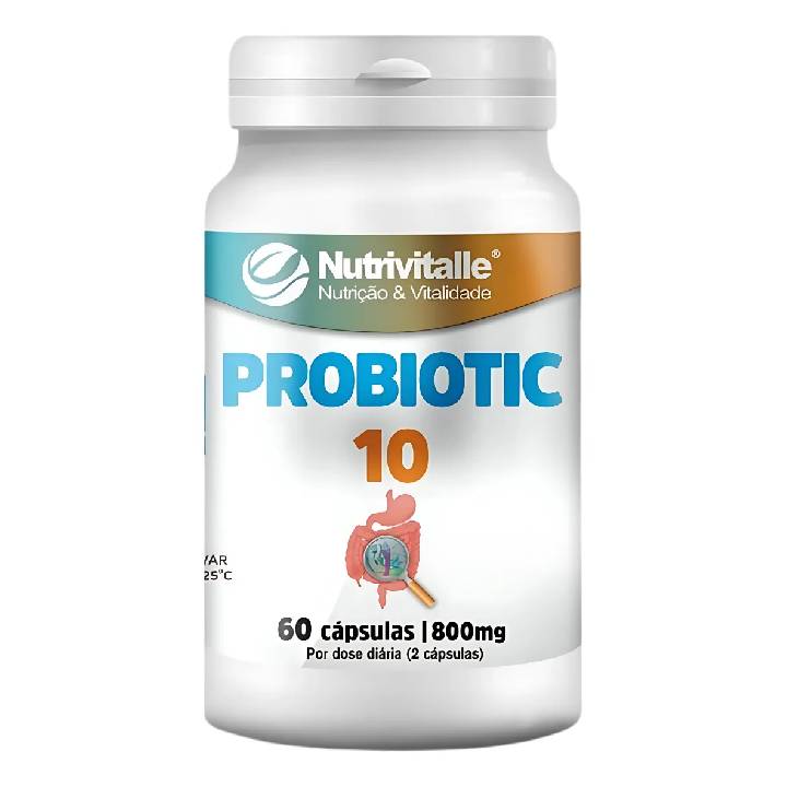 Probiotico 10 800mg 60 Cápsulas Nutrivitalle