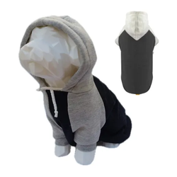 Roupa para pet Moletom Preto Com Capuz