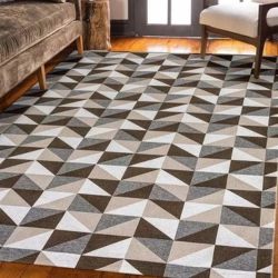 Tapete Jacquard 2 X 1,40 Antiderrapante Geométrico